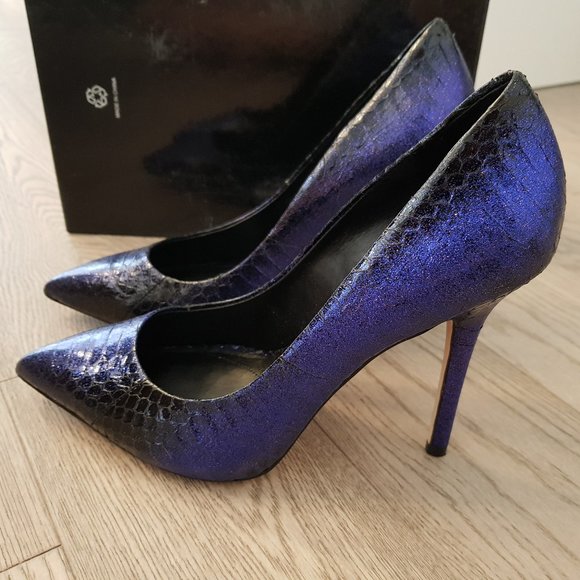 Blue Ombre Snake Pumps Nine West Boutique 9 - Picture 1 of 8